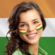 Make a virtual face paint with flag of India on your cheeks!